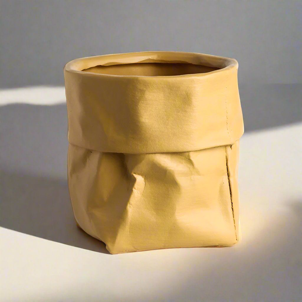 Ceramic Paper Bag Pot