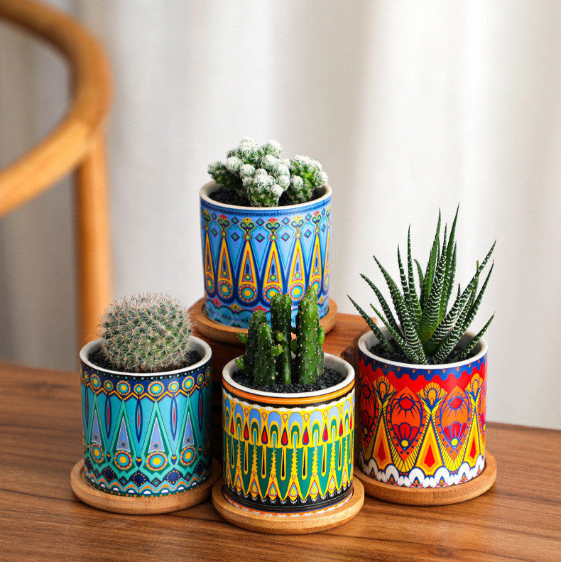 Colorful Painted Pot