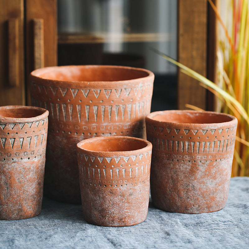 old clay plant pots Vintage Terracotta Pots