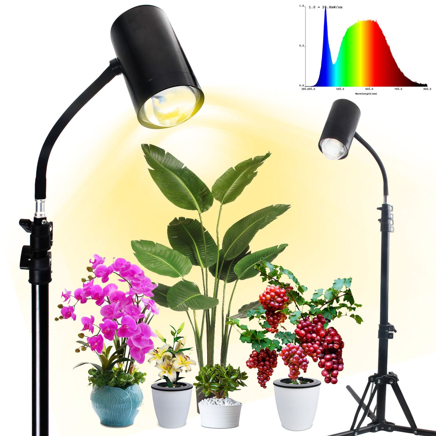 Plant Growth Lamp With Tripod
