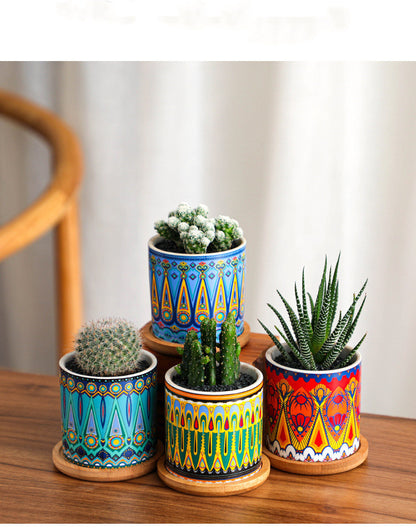 Colorful Painted Pot