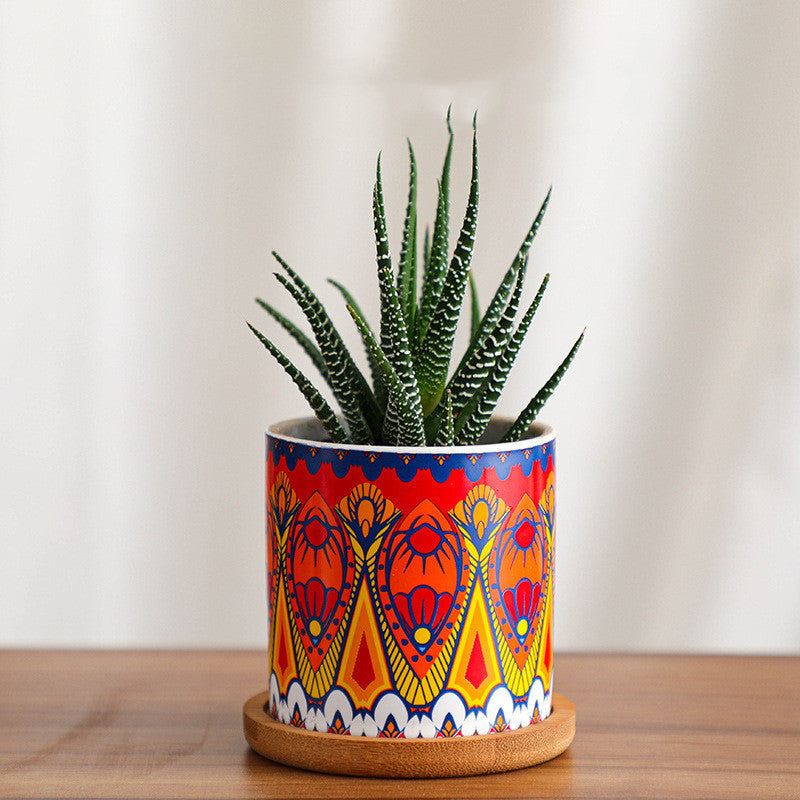 Colorful Painted Pot