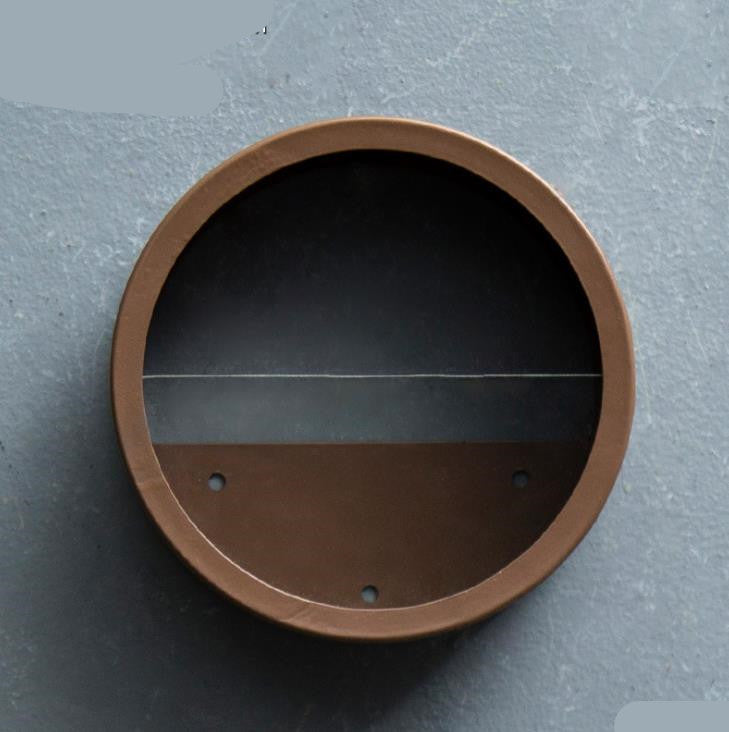 round hanging wall vase planter Eco-Friendly Circular Wall-Mounted Planters Brown / 25cm