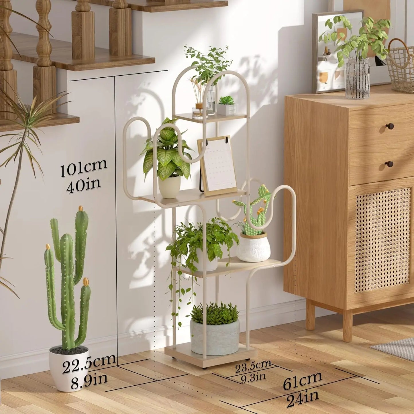 Metal Cactus Plant Display Shelf