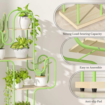 Metal Cactus Plant Display Shelf